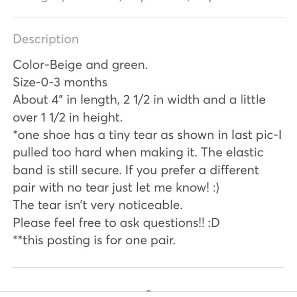 Handmade baby shoes - Picture 4 of 4